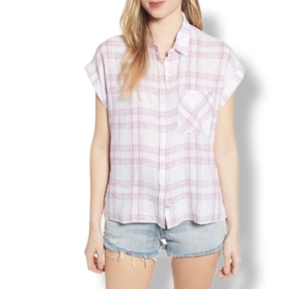 ✨RAILS Whitney Plaid Sz XS Shirt In White Rose✨